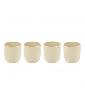 Set 4 cesti ceramica pentru espresso, 9 cm, Mira White - VILLACER